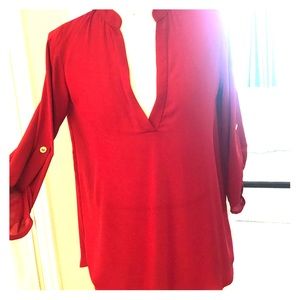 Akira Red maroon long sleeved tunic